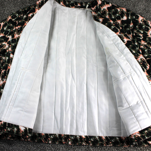 Rachel Comey Quilted Cropped Jacket Women’s 4X Olive Crayon Leopard - Picture 4 of 8